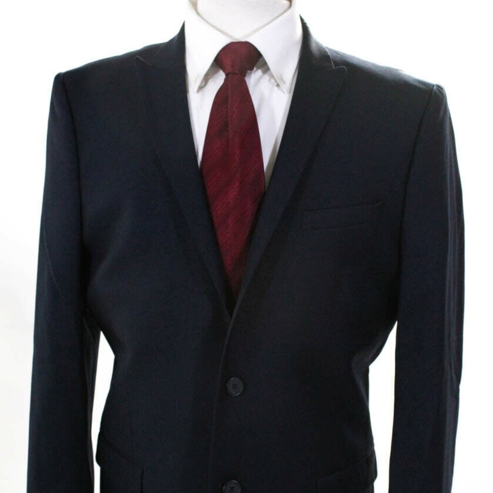 The Kooples Mens Two Button Collared V-Neck Blazer